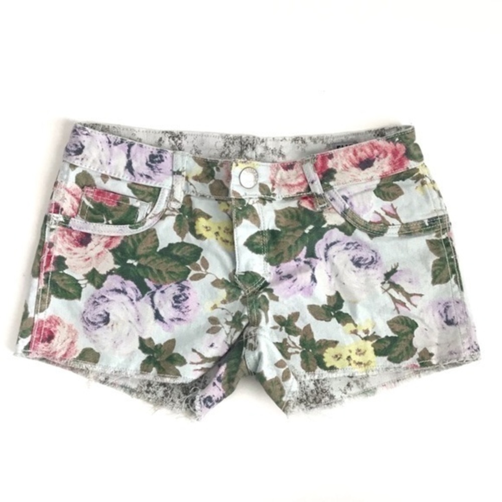 Flip Side Floral / Snakeskin Reversible Shorts Junior Size 1